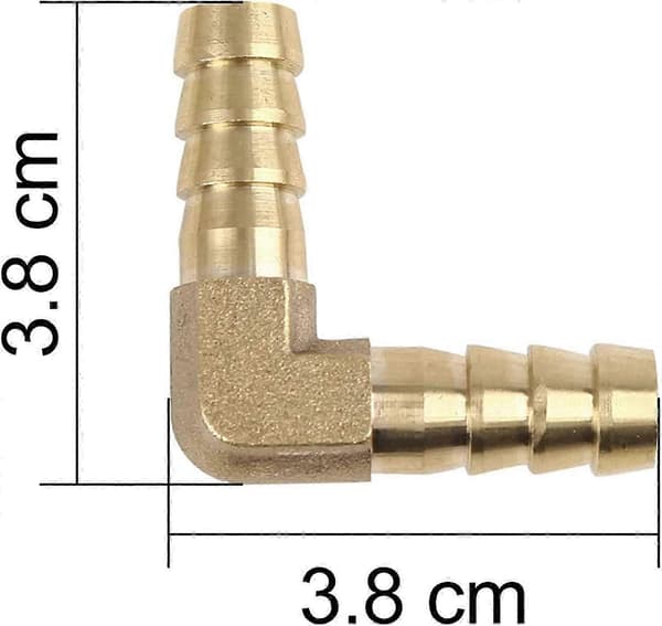 10mm Slangböj Mässingskoppling För Luft Vatten Olja 5st