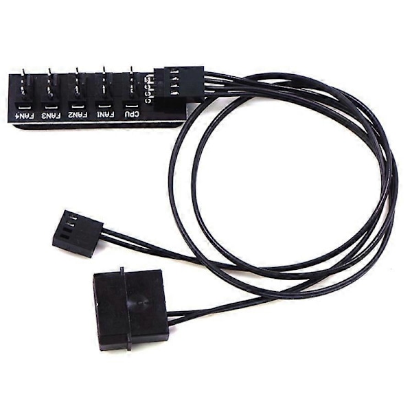 1 til 5 4Pin TX4 PWM Computer CPU Køleblæser Hub Splitter Adapter Dockingstation
