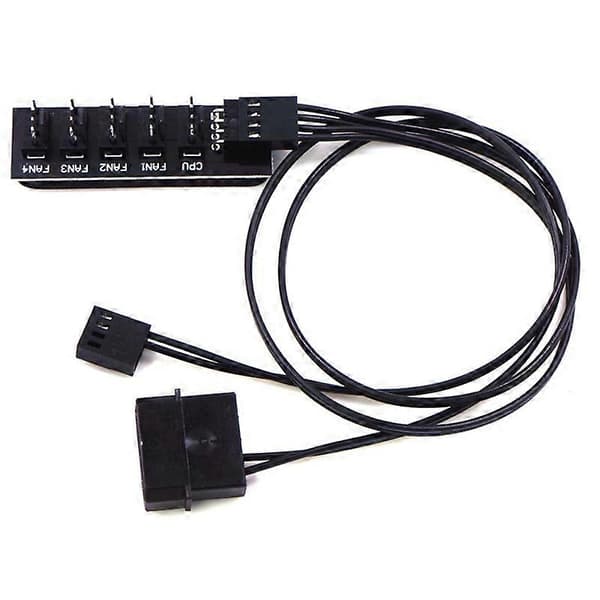 1 til 5 4Pin TX4 PWM Datamaskin CPU Kjølevifte Hub Splitter Adapter Dockingstasjon