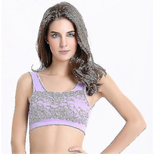 Naisten pitsi Genie-rintaliivit langattomat urheilualusvaatteet hengittävät seksikkäät iskunkestävät Braletit kuntojoogaan 6 Color XL