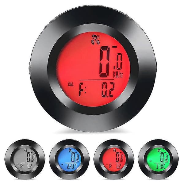 Trådløs cykelcomputer cykel speedometer vandtæt LCD hastighed cykel speedometer trådløs cykelcomputer speedometer sort