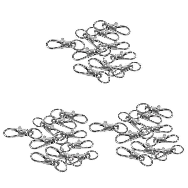 30 stk. Metalspænde Svirvel Trigger Clips Snap Hooks Nøglering Tasker Diy Håndværk Sølv