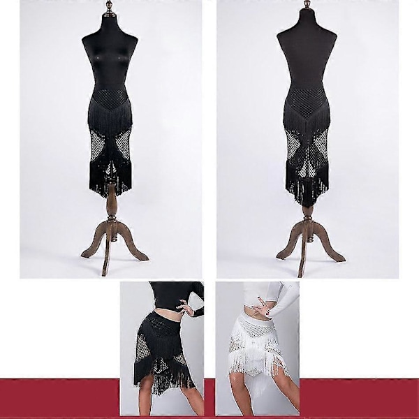 Hapsuinen Latinalaistanssimekko, Naisten Tupsu Latinalaistanssihame black3 M