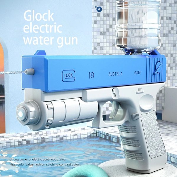 Ny Automatisk Glock Elektrisk Burst Vattenpistol Barn Strandleksak