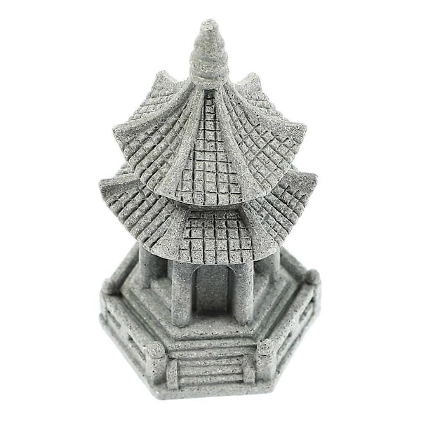 Simulering Pagodeform Landskabs Ornament Sandsten Pagode Have Dekoration