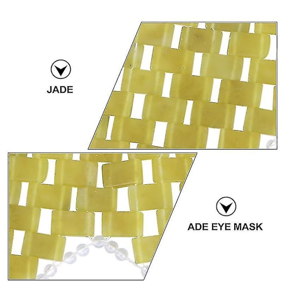 Tflycq Rosa Kristall Ögonmask Handgjord Ögonridå Kristall Sovmask Rosakvarts Kylterapi Ansiktsmassagerare Naturlig Jade Mask green eye mask