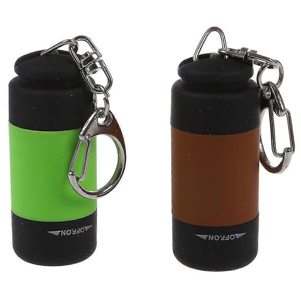 2x Kannettava Ladattava USB Mini Lamppu Valaisin Avaimenperä