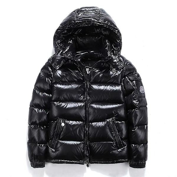 Kort dunjakke til mænd og kvinder, tyk hætte, løs koreansk stil til par Black XL