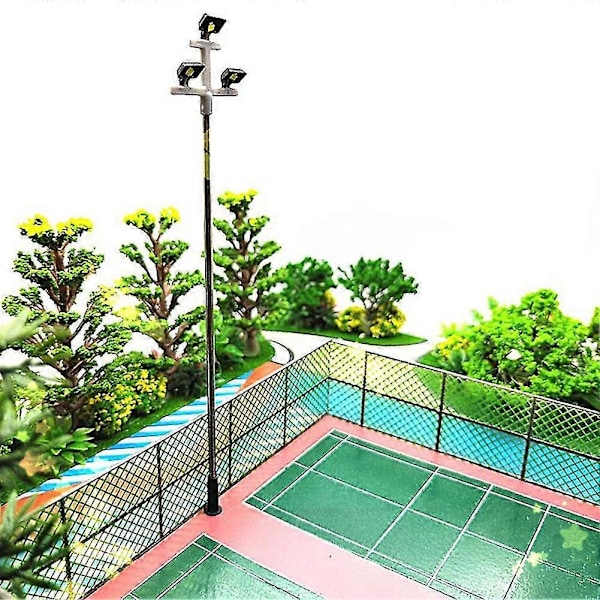 5 stk. Skala Modell Tog Lys Jernbane Led Lampe Stolpe Gatelys Bygning Landskap Layout Modell Acc