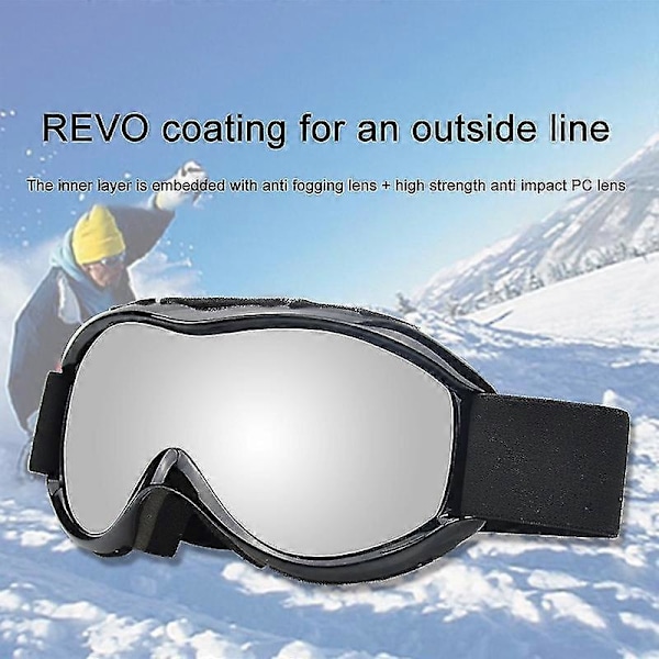 Snowboardglasögon för vuxna Anti-imma Uv400 Skidglasögon Pläterade Motocrossglasögon för män och kvinnor