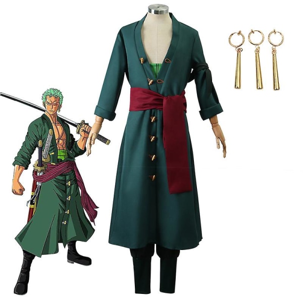 One Piece Zoro Cos Kläder Och Anime Zoro Två år senare Stråhatt Rollspel Cosplay Kostymfest Jul Halloween kostym