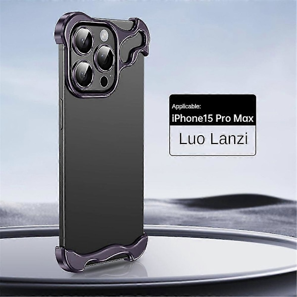 Kuumat erikoismuotoiset metalliset kulmatyynyt putoamista estävä puhelinkotelo iPhone 15 14 13 Pro Max -puhelimille iphone13 Purple