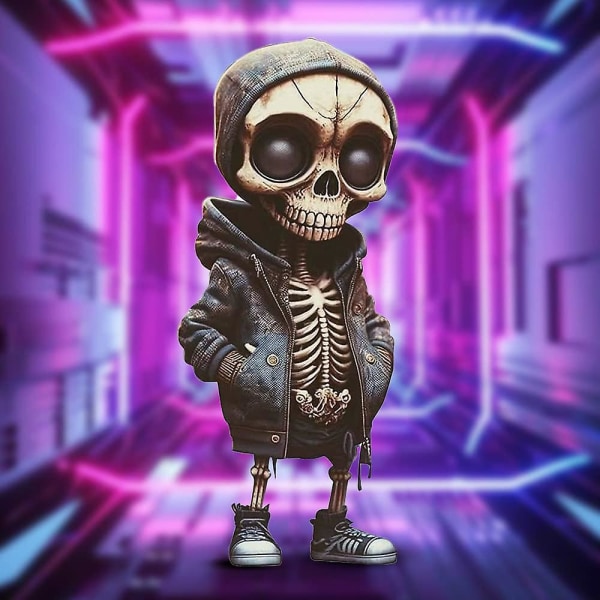 Coola skelettfigurer Söt staty Skelett Halloween-prydnader Heminredning Kreativa presenter style 2