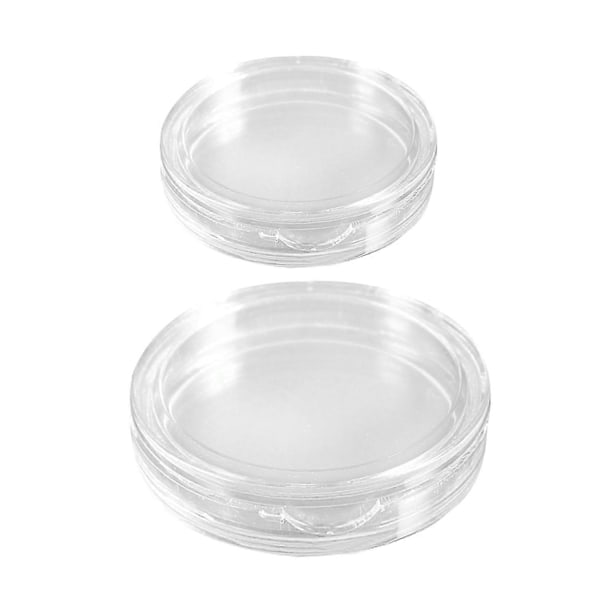 20 stk. Små Runde Gennemsigtige Plastik Møntkapsler Boks 35mm & 38mm