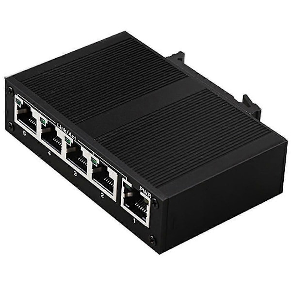 5 Portin 100mbps Teollisuuslaatuinen Verkkokytkin Hallitsematon Kiskotyyppinen Teollisuusverkon Jakaja Eu P
