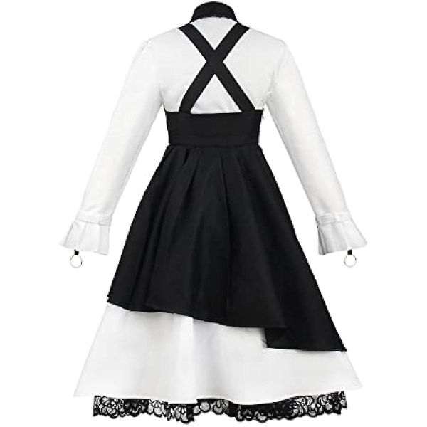 Anime Dan-ganronpa V3 Cosplay Kostym Tojo Kirumi Cosplay Kostym Dam Maid Dres Anime Cosplay Sjuksköterska Uniform Komplett Set XS