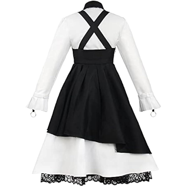 Anime Dan-ganronpa V3 Cosplay Kostym Tojo Kirumi Cosplay Kostym Kvinnor Maid Klänning Anime Cosplay Sjuksköterska Uniform Komplett Set XL