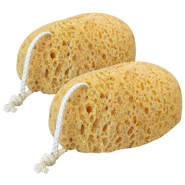 2 st Badsvamp Kroppsskrubb Exfolierande Svampar Badskrubb Duschmaterial