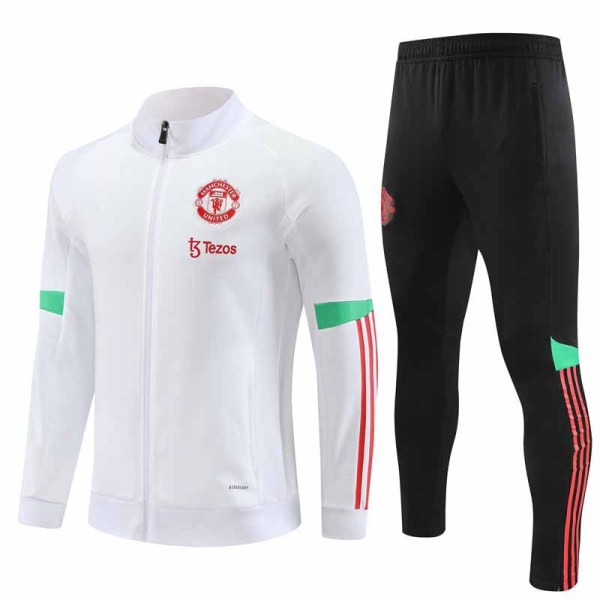 23-24 Ny Long Pull Jacka Manchester United Vuxen Träningsdräkt white L