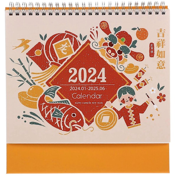 Skrivbordskalender 2024 Nyårskalender Prydnad Bordskalender Månadsplanerare Kalender för Kontor