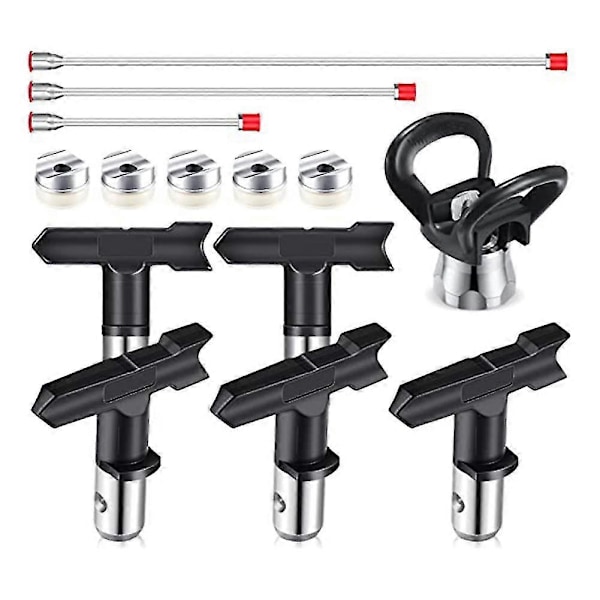 9 Delar Färgsprayset För Färgsprutmaskin Färgtillbehör (211, 313, 415, 517)