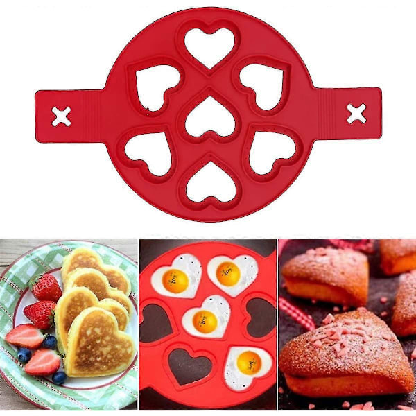 3 stk. Hjerte Rund Stjerne Pandekageform Omelet Fixator, Hurtig DIY Nonstick