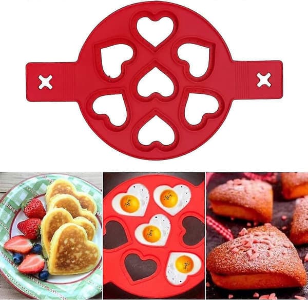 3 stk. Hjerte Rund Stjerne Pannekakeform Omelett Fixator, Rask DIY Nonstick