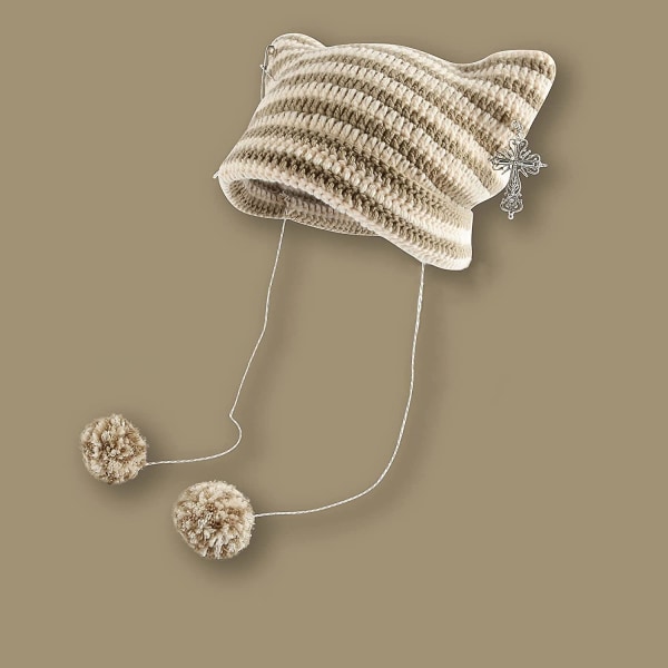 Grunge Beanies Heklede Strikkede Luer For Kvinner Jenter Rev Katteøre Goth Emo Alt Y2k Tilbehør Grunge Klær