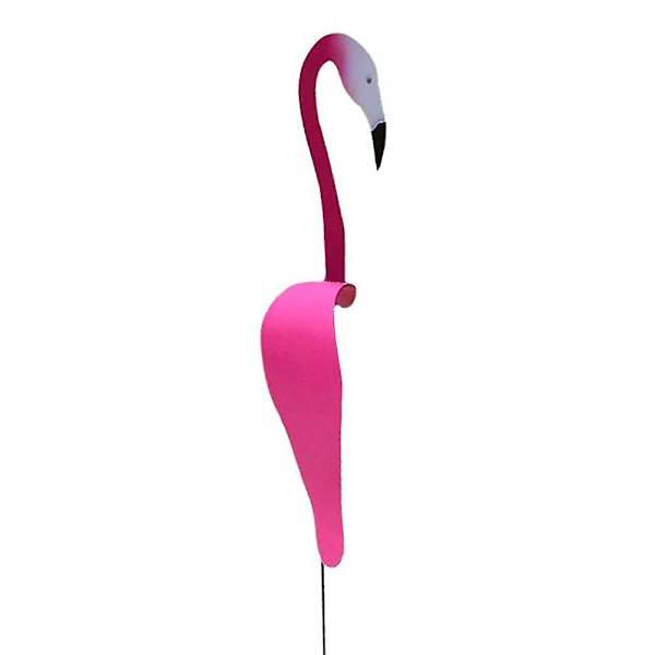 Swirl Bird Rosa Flamingo Dynamisk Fugl Lett Hagebris Fugl Vindkunstdekorasjoner For Terrasse Hage Utendørs Dam Basseng Fontene Dark pink
