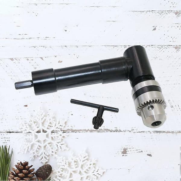 90 Graders Vinkel Bend Forlengelse Bor Bit Socket Holder Adapter Elektrisk Drill Tilbehør Adapter (Svart)
