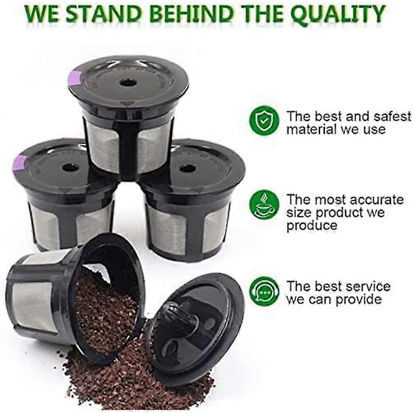 Återanvändbara K-koppar Kaffefilterkapslar För Påfyllningsbara K-kapslar 2.0 & 1.0 Kaffepod Återanvändbart Kaffe