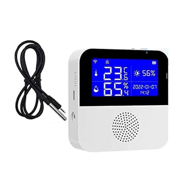 Wi-fi Temperatur Hygrometer Sensor Med Probe, Rom Termometer Fuktighetssensor, Smart Kontroll Hea