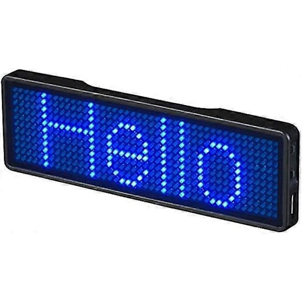 LED Navneskilt - Bluetooth Oppladbar DIY Programmerbar Rullende Meldingstavle (Type 2)