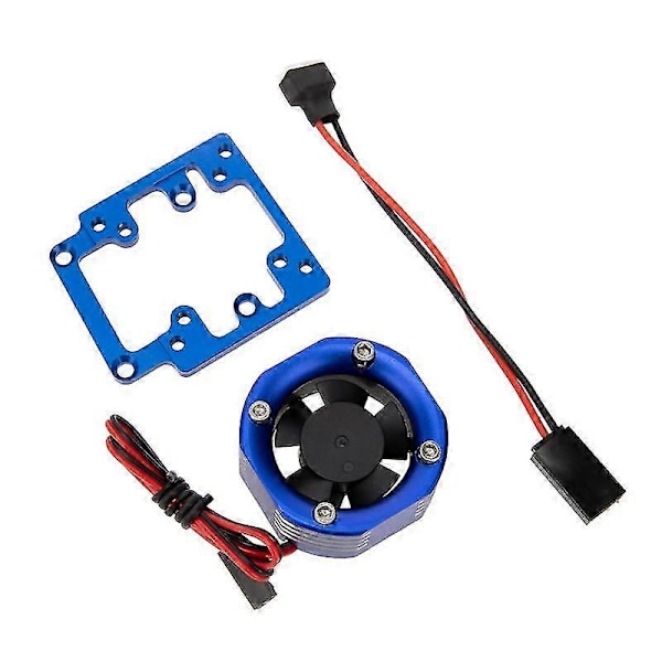Metal Køleventilator Motor Køleplade Med LED Lys Til 1/8 Sledge Rc Bil Opgraderingsdele Tilbehør,b
