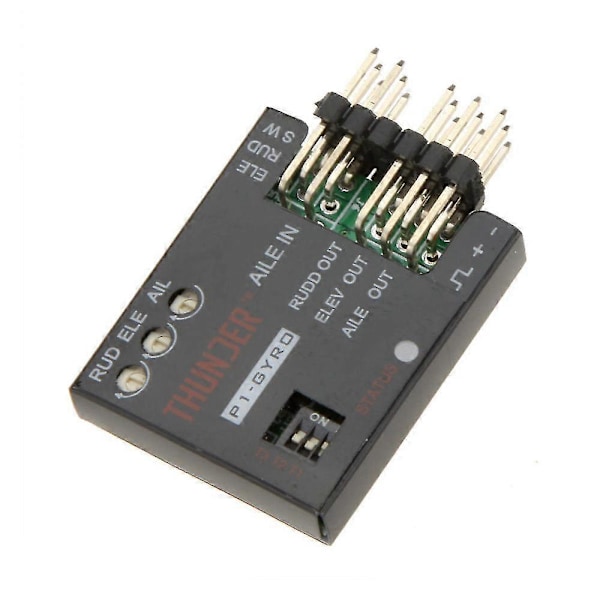 P1-gyro 3-akset Flight Controller Stabilisator System Gyro Til Fast Flyvende Vinge Sort