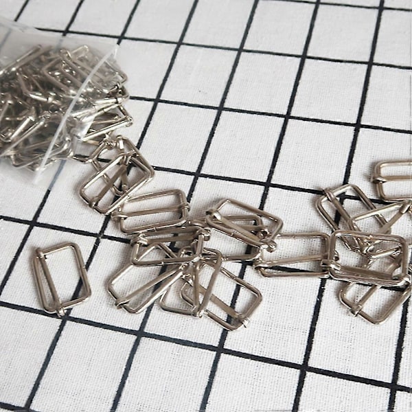20 KPL Liukuhihnan Yhdistys Rullasoljet Laukun Hihna Säädettävät Metalliset Neulasoljet Repulle Matkalaukulle Vaatteille (Hopea)