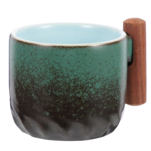 Mugg med trähandtag Vattenmugg Hushållsvattenkopp Kaffemugg Presentkopp Tekopp
