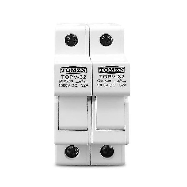 Tomzn 2p Parallel DC Sikringsholder 10x38mm Høj Spænding Solar PV Sikringsholder 1000v Topv-32 Til Solar