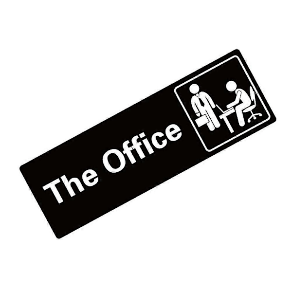 1kpl Englanninkielinen Kirjain The Office -kyltti Itsekiinnittyvä Toimistokyltti Oveen Seinälle