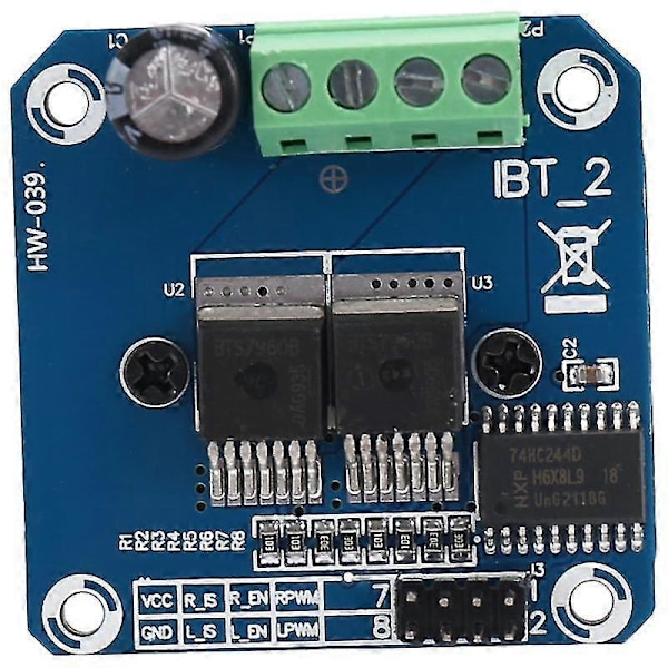Bts7960 43a H-bro Høydrivermodul/ DIY Bilstrømmodul
