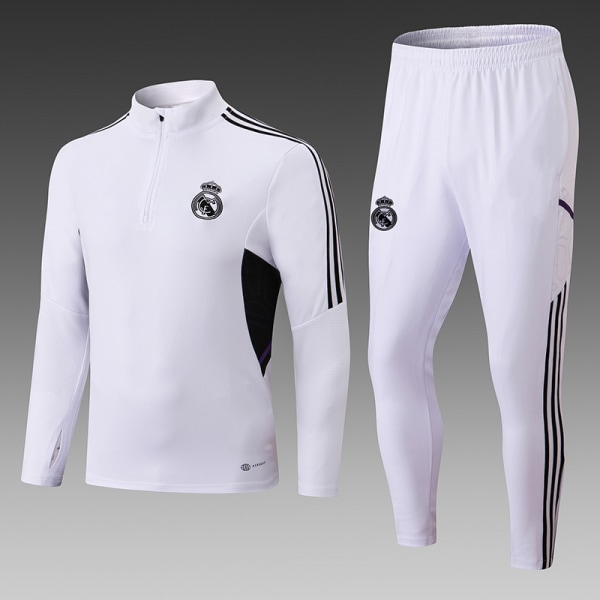 22-23 ny säsong Real Madrid långärmad tröja träningsdräkt white pants 10#