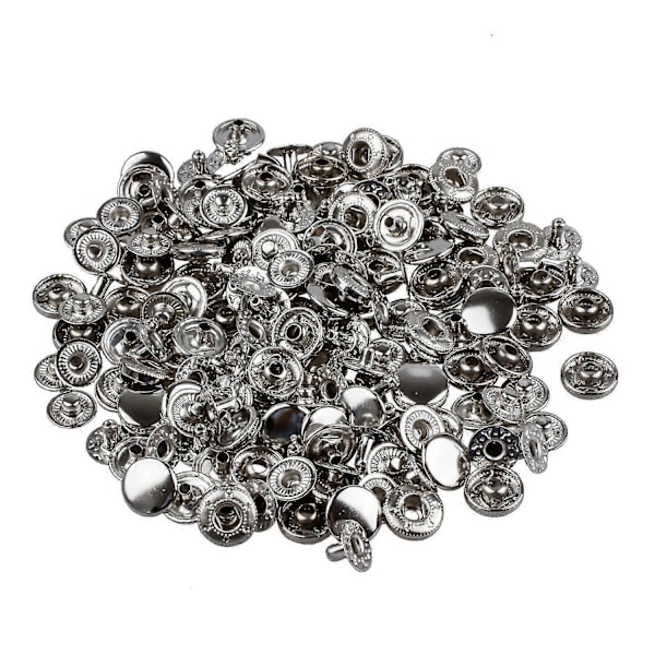 50 Sett Metall Ingen Søm Trykknapper Snap Feste Popper 10mm