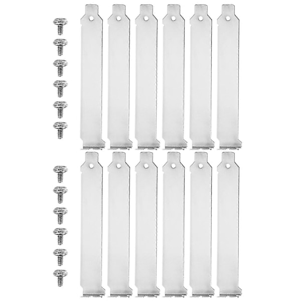 12 st PCI Slottskydd PCI L Blankt Fäste PCI Expansions Blank Plåt Tillbehör