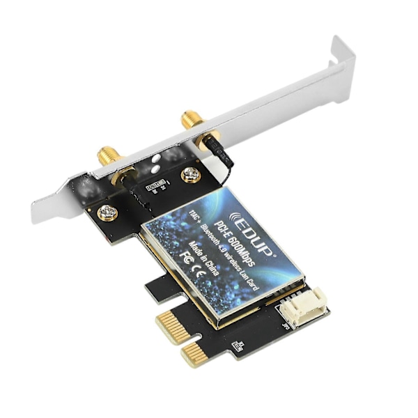 Pci-e 600mbps Wifi-kortti Bluetooth 4.0 -sovitin 2.4ghz/5ghz Dual Band langaton verkkokortti antennilla