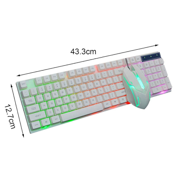 Gaming Tangentbord Mus Set Ingen Drivrutin Krävs Ergonomisk Design DPI Justerbar Laptop Dator Trådbundet Tangentbord Mus
