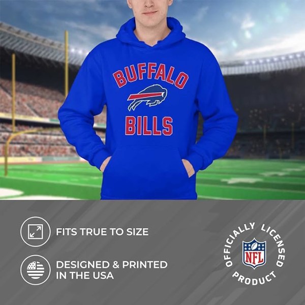 Team Fan Apparel NFL Adult Game Day Huvtröja - Polyesterull Bomullsblandning - Håll dig varm och representera ditt lags stil style 9 XL