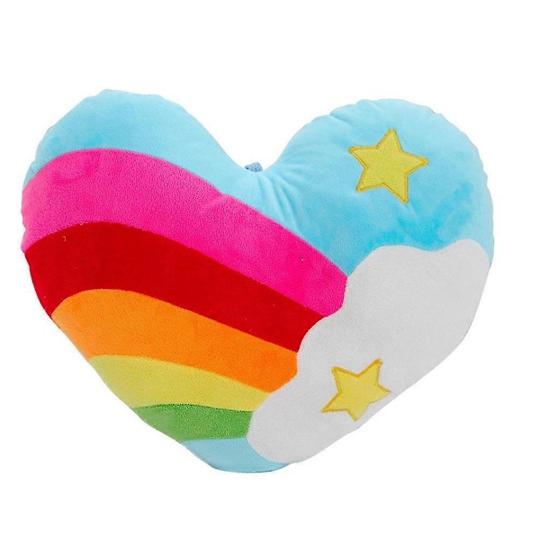 1 st Regnbåge Hjärtformad Plysch PP Bomull Kuddar (Slumpmässigt Mönster)