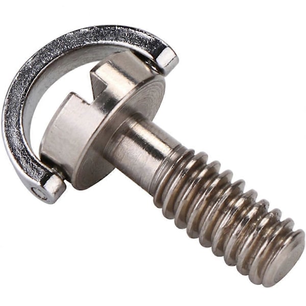 2 st Längre Skaft Stål Platt Huvud D-skaft D-ring 1/4\" Monteringsskruv Skruvar Adapter Stativ Snabbkoppling Kamera Platt Huvud Spårskruv