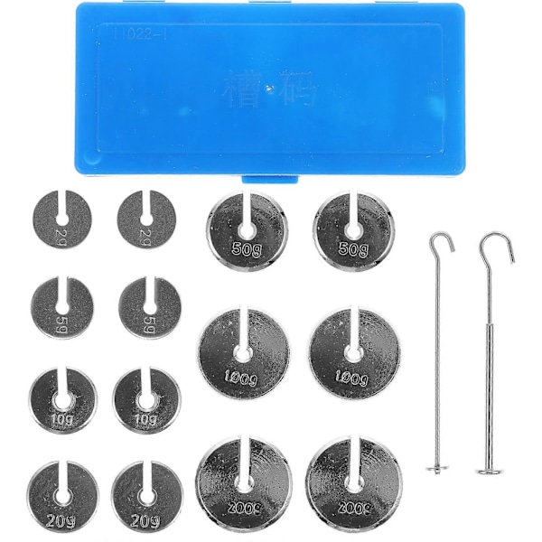 1 Set Slitsade Massor Metall Slitsade Vikter Laboratorium Metall Slitsade Massor för Experiment