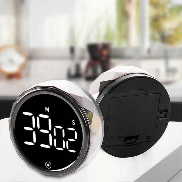 JiKaiX Digital Timer Stort LED Display Magnetisk Køkken Timer Justerbar Nedtællingstimer til Madlavning Bagning Undervisning